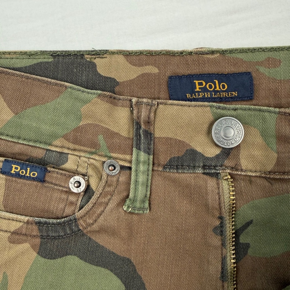Polo Ralph Lauren Kids Sullivan Slim Camo Pants Green Brown Sz 10 Adjustable New - Picture 2 of 8